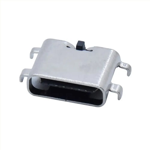 SMT USB Type C 6 pin female connector sink board 0.8/1.2/1.6mm SMD Type C charging socket with 4 ben