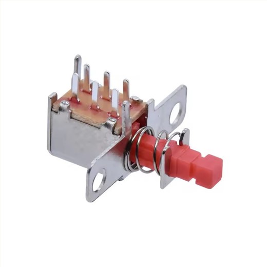 USBERR PS22F06 Latching Switch 6 Pin Right Angle SMD Straight Key Switches SMT Red Push button PCB