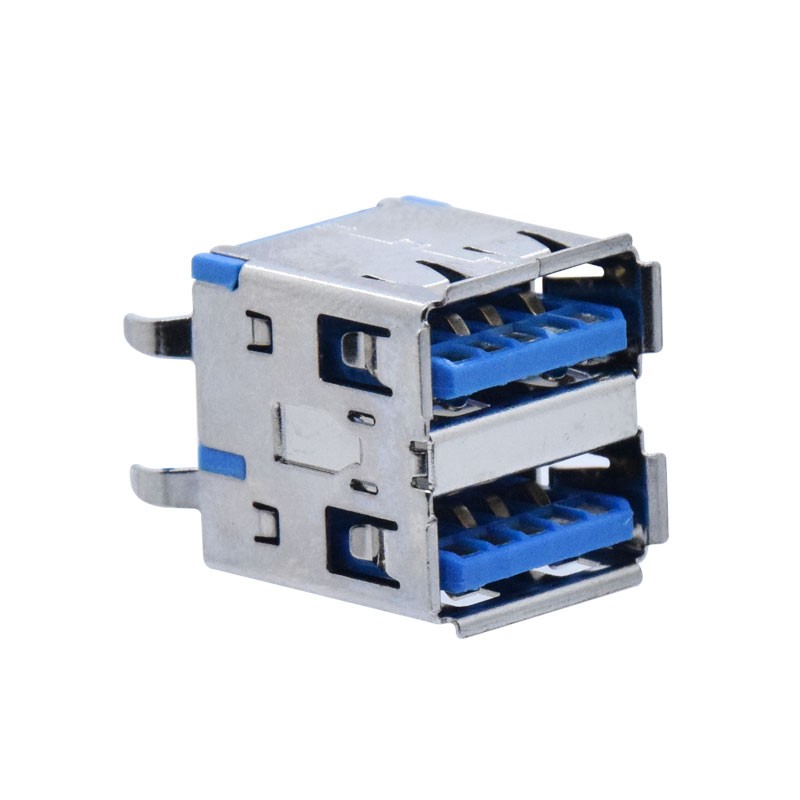 Dual Port Stacked USB 3.0 Type A Female