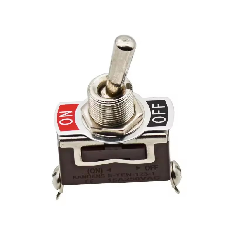Second gear two-legged bakelite silver contact single reset 15A button switch can be silk screen