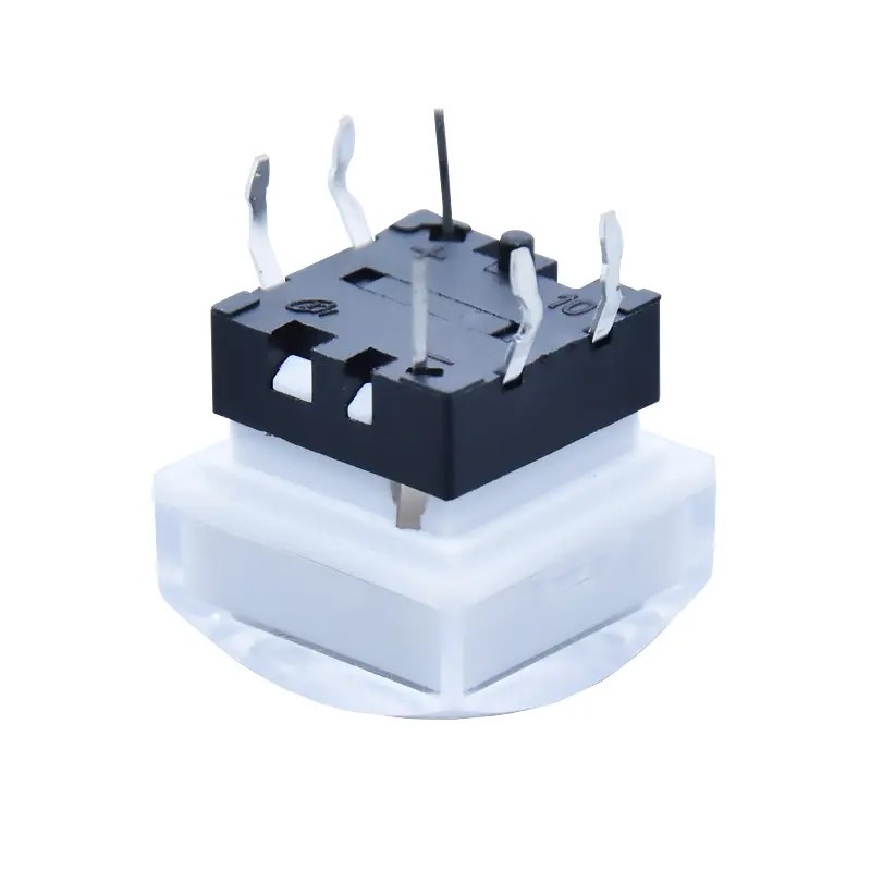 Vertical 12x12 Illuminated Tactile Switch Square Push Button 6-pin 12*13.7mm Toggle Tacti