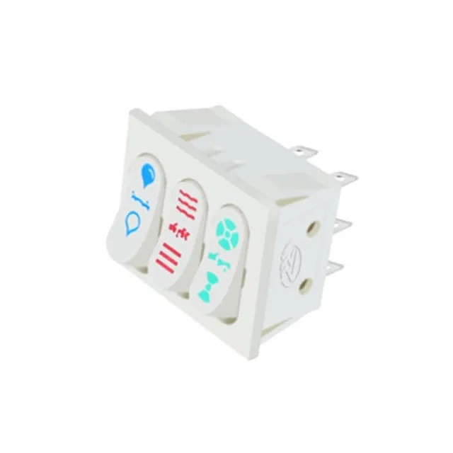 KCD9 ON/OFF boat power switches 16A 20A/250V Triple three ways 9 PIN Push Button rocker Switch