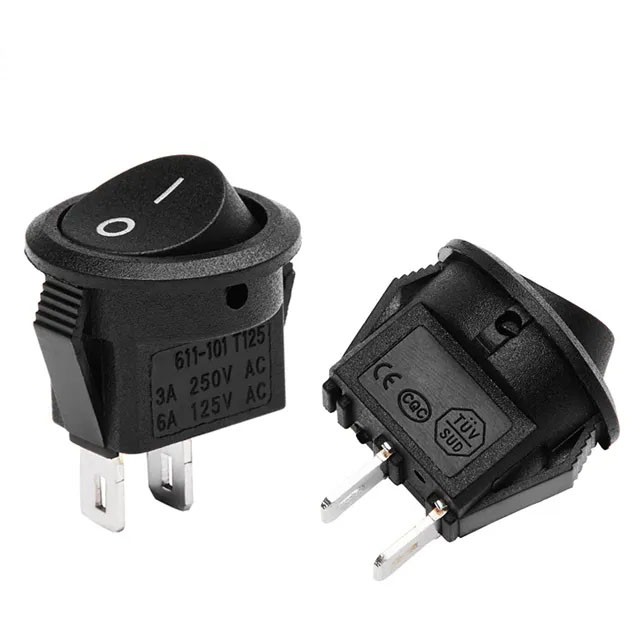 KCD1-1051 Rocker Switches 15mm 20mm SPST 2 Pin 2 Way ON-OFF KCD1-10510 3A/250V 6A/125V AC Pu