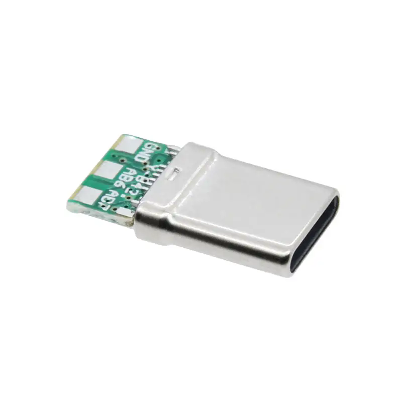 Power Delivery USB 2.0 PD Male 16 Pin 6 Pad Through hole Type C Connector for Drive Recorder