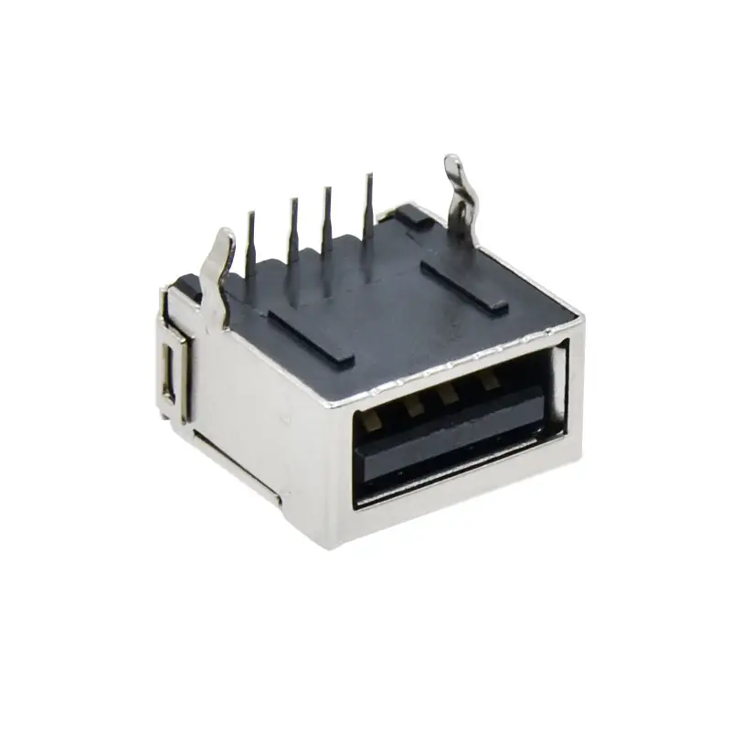 Fully Shielded SMT USB 2.0 Female Connector 4 pin USB A Receptacle Socket Type A Port Jack f